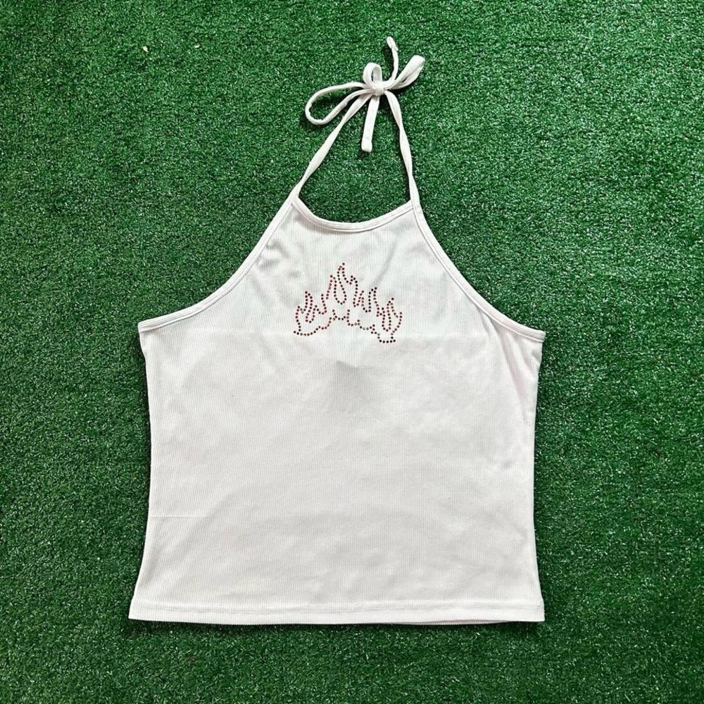Rue21 White Tie Front Tank Top